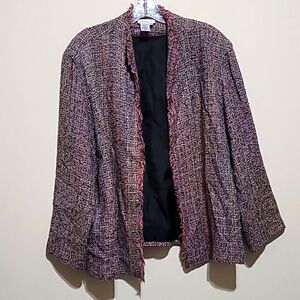 Coldwater Creek  Pink and Black Multicolored Jacket Sz XL